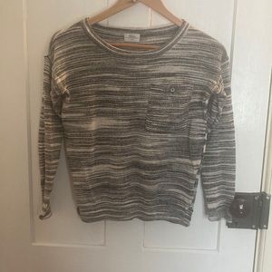 Anthropologie Cotton Stripe Spring Sweater